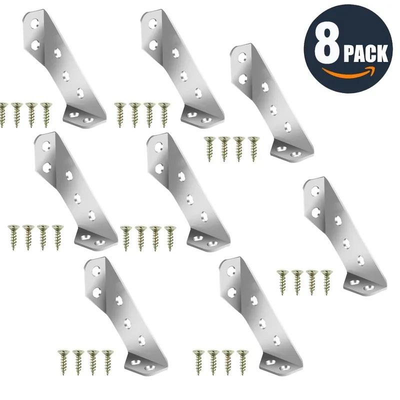 40 шт. Набор угловых соединителей для мебели, металлический трапециевидный угловой кронштейн, треугольная угловая скрепка, опора для ящика стула, полки