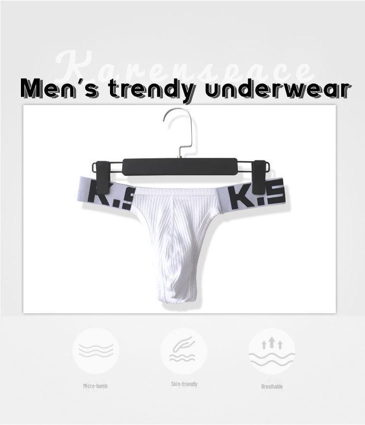 Мужские бесшовные дышащие стринги с низкой талией - европейский и американский стиль