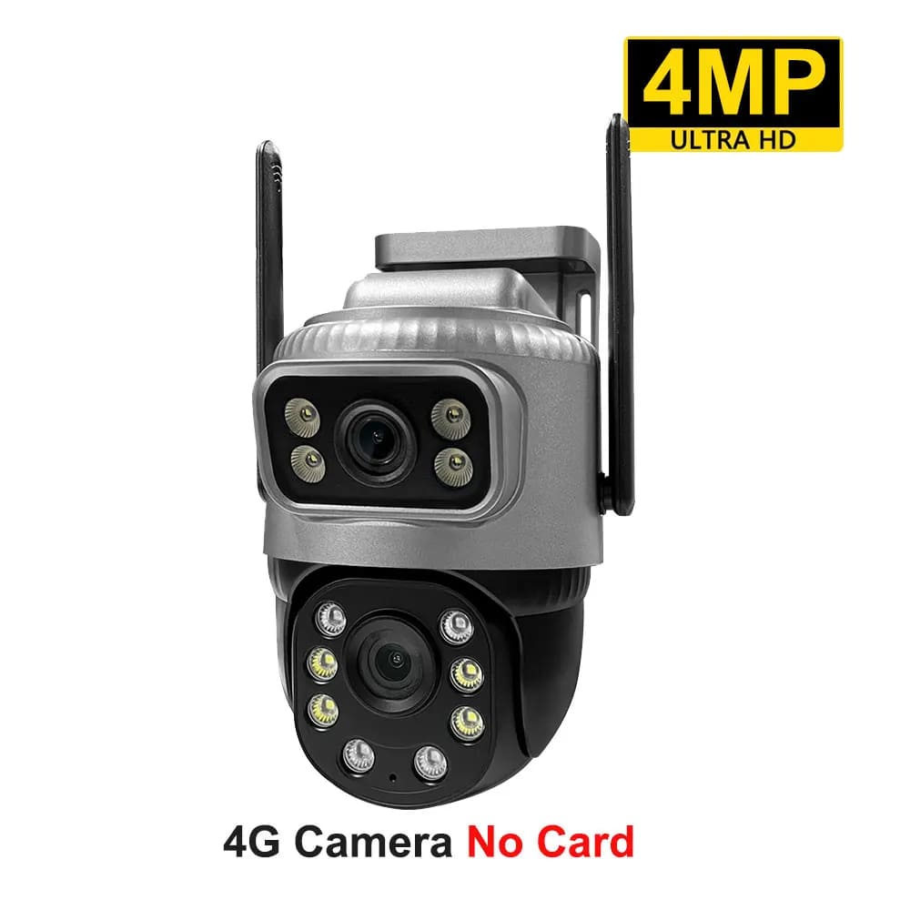 Двойной объектив 4G IP-камера 8MP 4K Waterptoof Монитор наружного наблюдения Умный дом Ночное видение V380 Pro CCTV Безопасность Защита