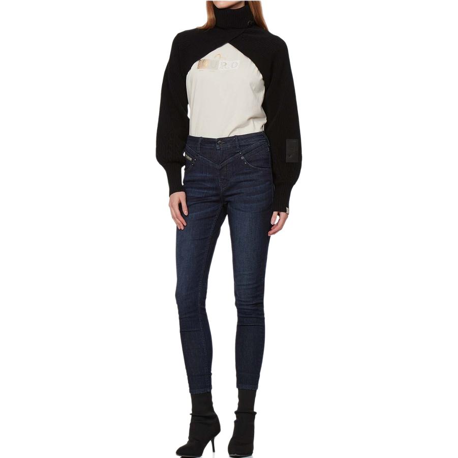 Evisu Черный вязаный свитер с воротником-стойкой и рукавами Women sweater Черный 2EAGNW1CN480FFWX