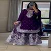 Traditional Purple Sharara Suit for Festive Wear
