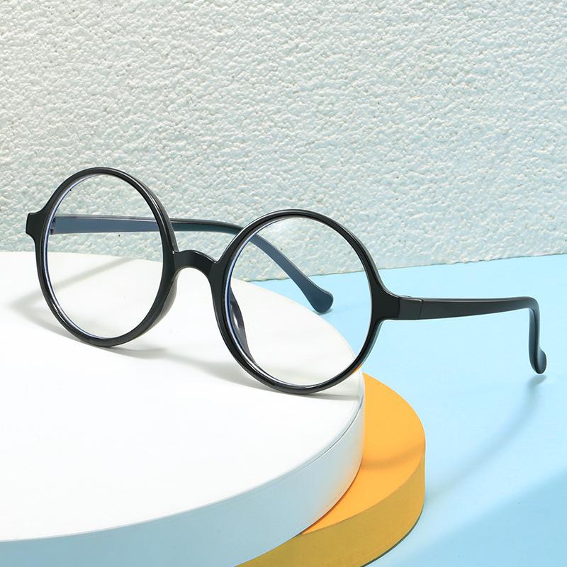 Новые модные детские очки с плоской зеркальной оправой для мальчиков и девочек, милые круглые корейские декоративные фотоочки для детей