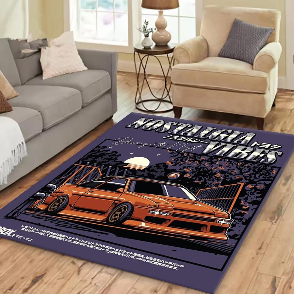 Racing Car Printed Carpet Multi-Function Rug for Living Room Kitchen & Entrance Decor Rugs for Bedroom Living Room Decoration