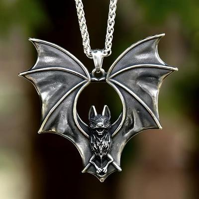 Новый креативный дизайн, подвеска в виде летучей мыши, ожерелье с подвеской в ​​стиле панк, велосипеда, животного, ожерелье, подарочные аксессуары