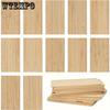 20-Pack Unfinished Bamboo Wood Planks for Carving and Crafts, Rectangular Blank Bamboo Panels