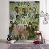 Stayc Korean group DIY Wall Tapestry Hippie Flower Wall Carpets Dorm Decor Wall Art Decor