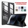 For Samsung Galaxy Tab S8 S7 11 Plus FE 12.4 Inch Case Transparent Back Tablet Cover For Tab S8 Ultra 14.6 Inch Stand Case Funda