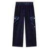 Billieblush Girls Velour Wide Leg Cargo Trousers
