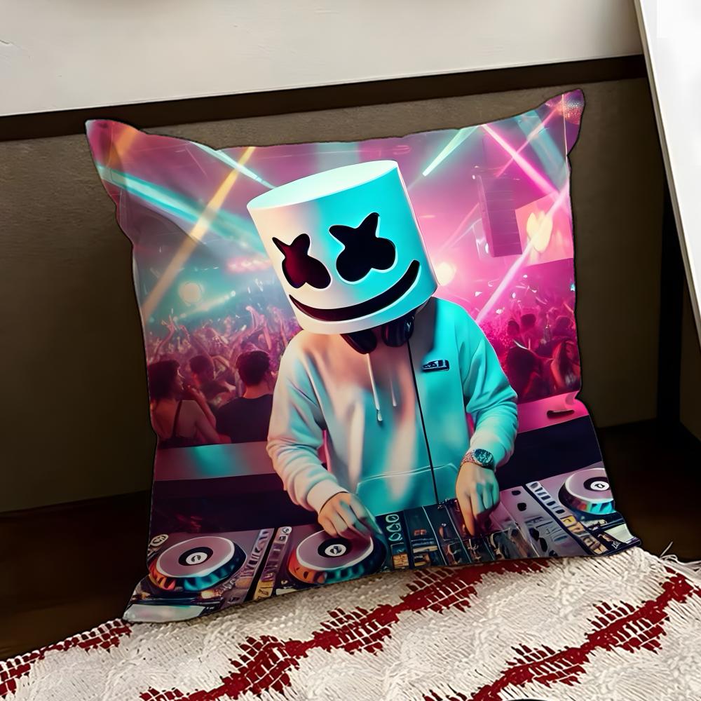 Чехол для подушки DJ MMarshmello Двусторонний Мягкий Прочный Чехол для Подушки для Дома Автомобиля Многоцелевое Использование для Ежедневного Комфорта
