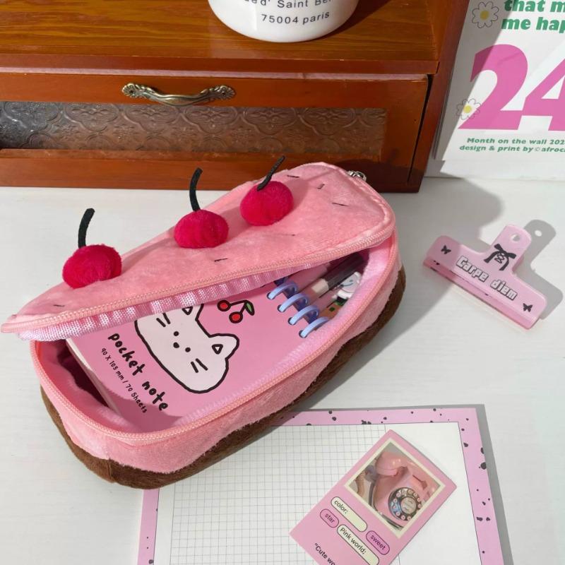 Пенал для карандашей Sweet Cherry для детей и девочек, американский десерт, вишня, канцелярская сумка, большая вместимость, сумка для ручек, школьные принадлежности