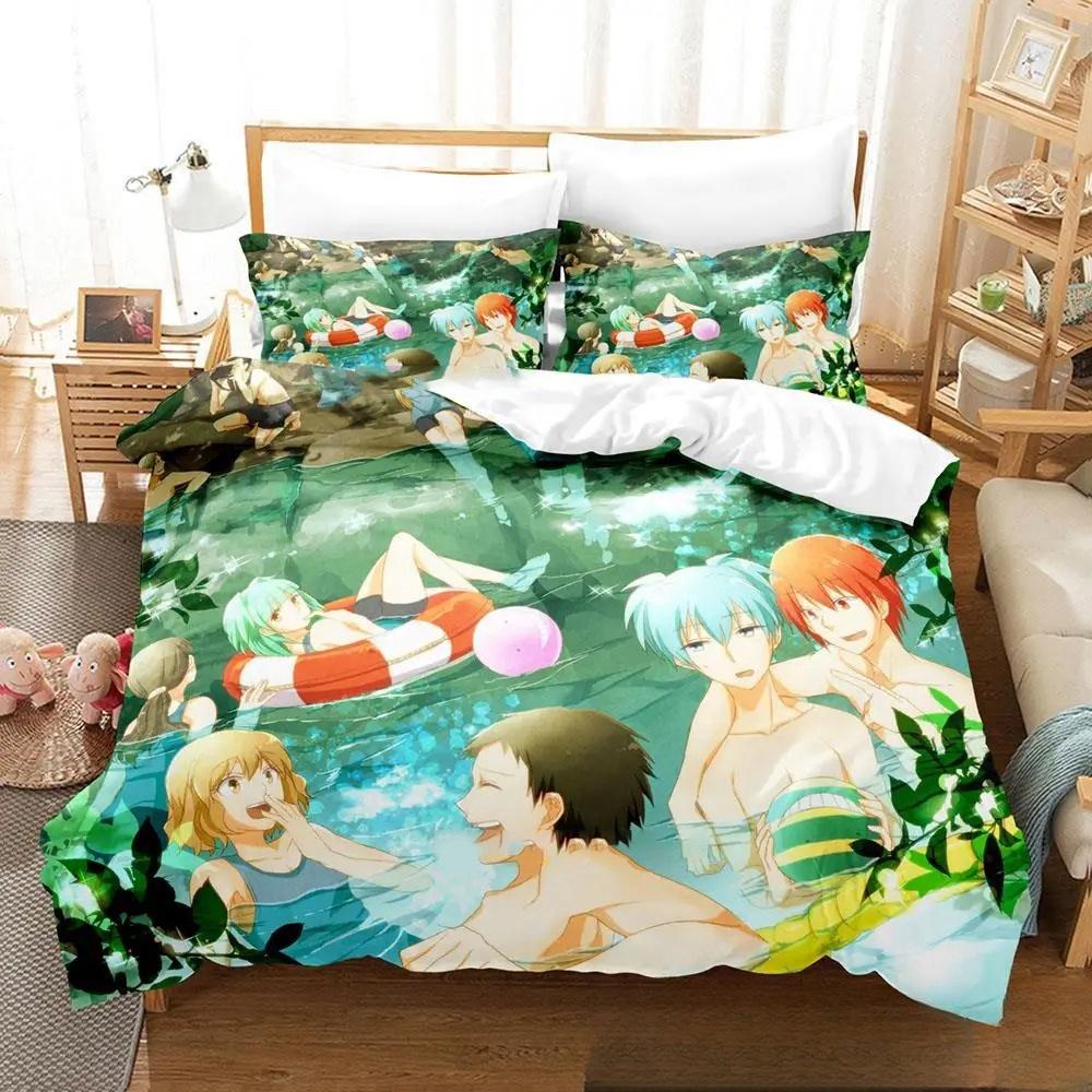 3D Мультяшный Набор Постельного Белья Класс Убийц Коро-сенсей Мальчики Девочки Полуторный Двуспальный Кингсайз Пододеяльник Наволочка Кровать Мальчики Взрослый