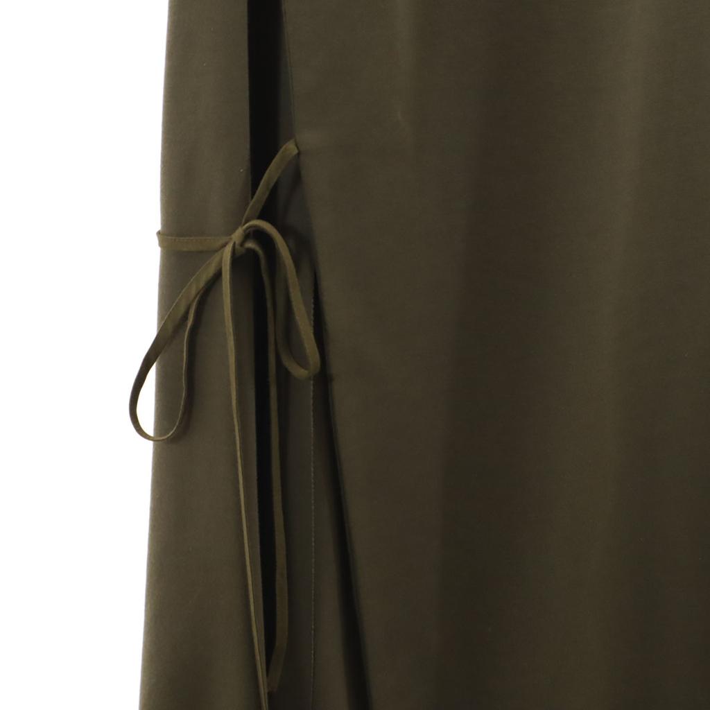 T_LOPLAN Платье без рукавов с разрезом Длинное платье F Хаки Коричневый Женское Б/У