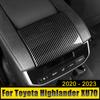 For Toyota Highlander XU70 Kluger 2020 2024 2024 2024 Hybrid ABS Carbon Car Central Control Armrest Box Trim Armrest Box Cover