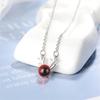 Новые простые оленьи красные гранатовые рога, стерлинговое серебро 925 пробы, ювелирные изделия, женские свежие кристаллы, цепочка на ключицу с животными, ожерелья Xzn018