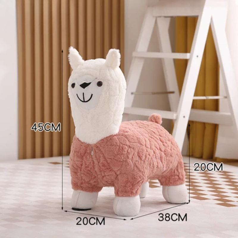 Интернет знаменитость Твердый Деревянный Табурет Альпака Детская Обувь Пеленание Мультфильм Маленькая Скамейка Милый Животный Стул Портативный Табурет Стул