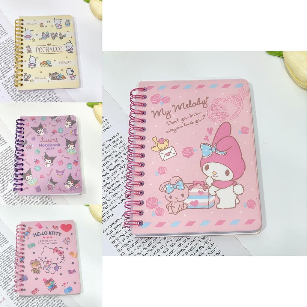 Kuromi A6 Ежедневник-блокнот Sanrio Канцелярский блокнот на спирали в линейку