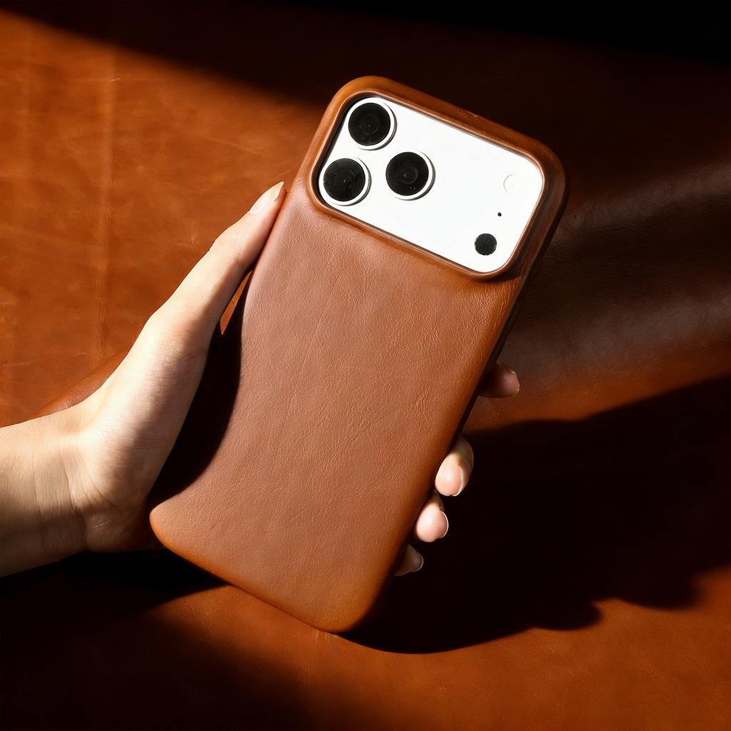 Премиальный задний чехол из натуральной кожи для iPhone 17Pro 16pro Max 15 14 13 12 11 Бизнес Полностью закрывающий Защитный чехол Чехлы для телефона