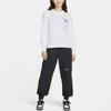 Nike Sportswear Letter Floral Print Crew Neck Long Sleeve T-Shirt Women Tops White FJ9761-100
