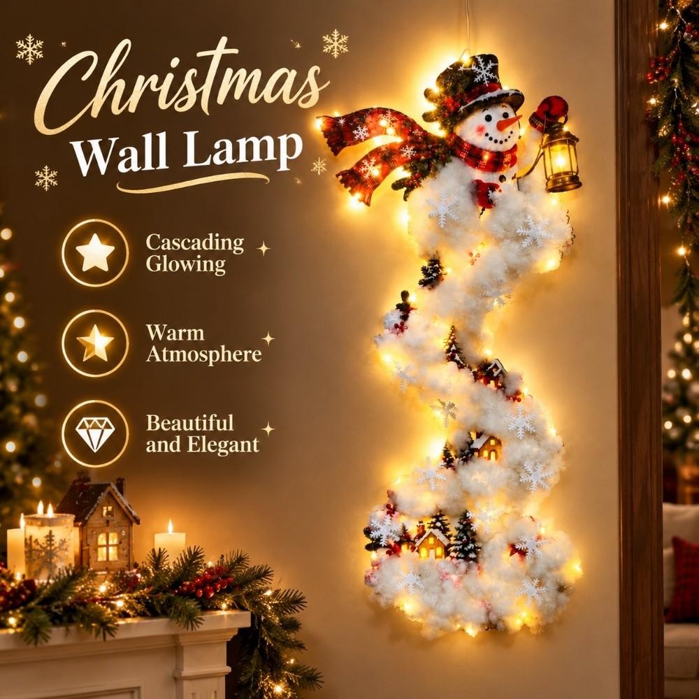 Star Christmas Wall Lamp Cascading Glowing Glowing Christmas Hanging Ornament Home