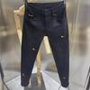 Мужские джинсы Retro Black Elastic Slim Fit - модный молодежный стиль