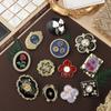 Vintage Baroque Classic Pearl Luxury Brooches For Woman Men Fashion Enamel Round Badges Palace Retro Cloting Coat Accessories