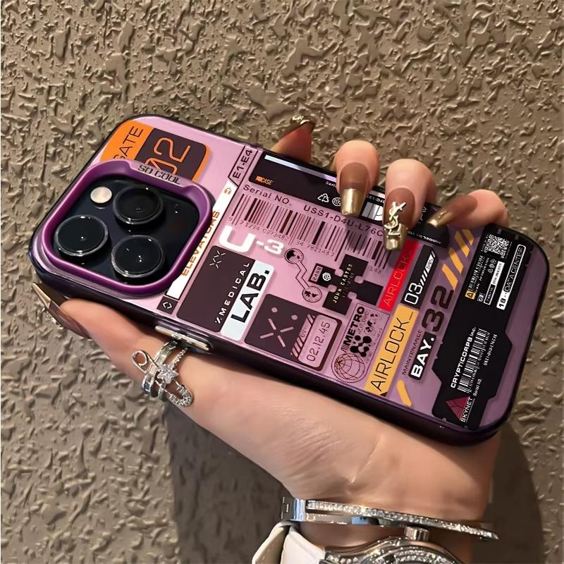 Fashion Label Pattern Print Phone Case For iPhone 17 16 11 15 14 13 12 Pro Max 16 Plus XS X XR 16E 17 Air Shockproof Back Cover
