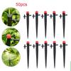 50 Pcs/Set 3cm Micro Bubbler Drip Irrigation Eight-hole Adjustable Emitter Stake Water Dripper Garden Watering Use 4/7 Mm Hose