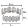 Хип-хоп GRILLZ Iced Out AAA Fang Mouth Teeth Grillz Caps Top Bottom Grill Set Вампирские грили