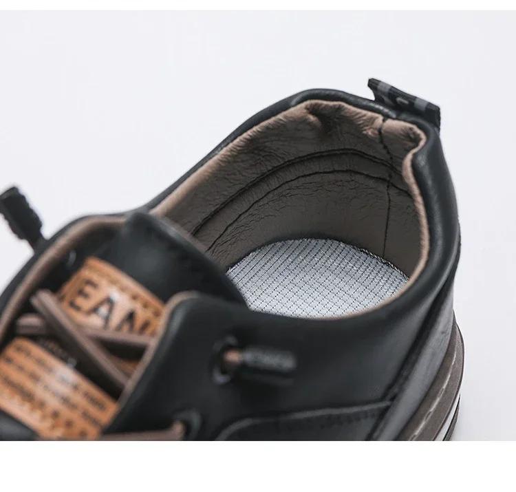 Мужская весенняя новая дышащая белая обувь парусиновые кроссовки кожаная повседневная обувь, модная обувь