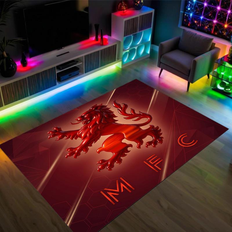 Middlesbrough Design Crystal Velvet Carpet Cozy Non?Slip Printed Rug For Bedroom Living Room Entrance