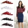 Womens Cowhide Leather Belt With Classic Pin Closure And Slim Design For Casual Outfits