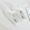 2021 Новые парусиновые туфли без каблука, женские полускользящие корейские туфли для ленивых, студенческие белые туфли с одной педалью, полуподдерживающие туфли для досок