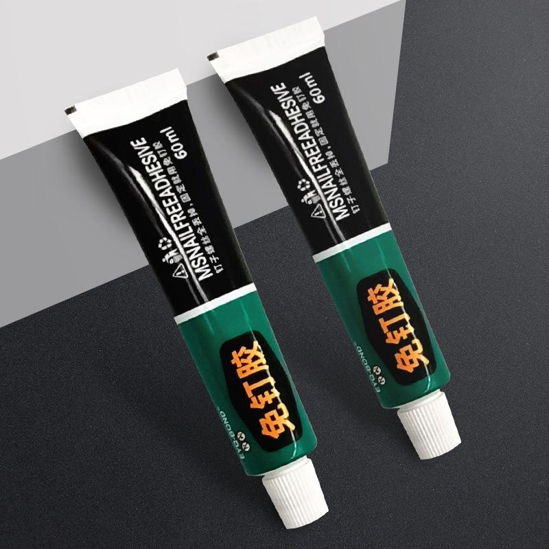 Прочный клей без гвоздей Несущий суперклей Водонепроницаемая полка Быстросохнущий клей Клей для замены гвоздей без сверления для стекла и плитки