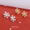 Banyan Tree S925 Silver Snowflake Earrings - Elegant High-End Christmas Jewelry for Women