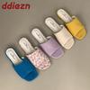 Fashion New In Summer Beach Women Flats Slippers Shoes Casual Female Slides Fashion Square Toe Ladies Flats Slippers Sandals Shoes
