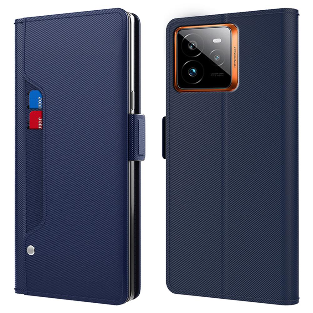 Для Realme GT 7 Pro 5G Чехол-подставка из ПУ кожи Чехол для телефона Держатель для карт Зеркало