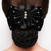 1Pcs Bowknot Net Bun Hair Cover Satin Bow Elastic Hairnet Durable Bun Crochet Net  Hair Accessories