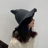 Witch Cosplay Hat Halloween Costume Knitted Foldable Pointed Solid Color Photo Prop