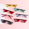 Funny Halloween Men & Women Gamer Robot Sunglasses Shades Party Glasses Pixelated Mosaic Glasses