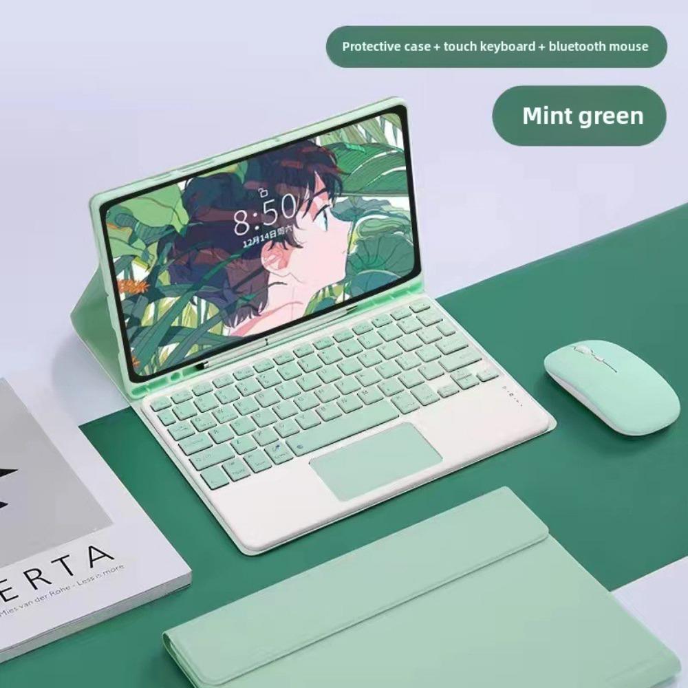 Кожаный чехол-клавиатура для iPad 10.2 Pro 11, съемная Bluetooth-клавиатура, мышь, защитная обложка, тач