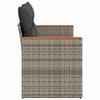 Vidaxl Sofa Ogrodowa Z Poduszkami, 2-Osobowa, Szara, Polirattan