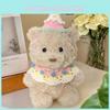 Bear Cute Plush Toy Cotton Filling Comfort Decor Children Festival Doll Gift