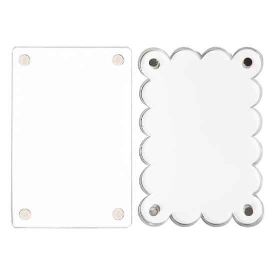 Magnetic Photo Frame Acrylic Refrigerator Magnet Transparent Reversible Photo Holder for Fujifilm Display 3-Inch Photos