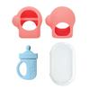 Прорезыватель для зубов Heart pain, набор из 2 предметов, розовый, синий, 1 комплект, прорезыватель для двух рук в перчатке + прорезыватель для детской бутылочки, корейские детские товары