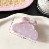 Colorful Cute Small Hiar Claw Sweet Bow Hair Clip Elegant Temperament Shark Clip