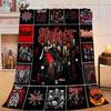 1PC Rock Metal Music Band Collage Flannel Blanket Gift, Suitable for Both Men And Women, Soft Ideal for Beds And Sofa, Birthday Or Christmas Gift