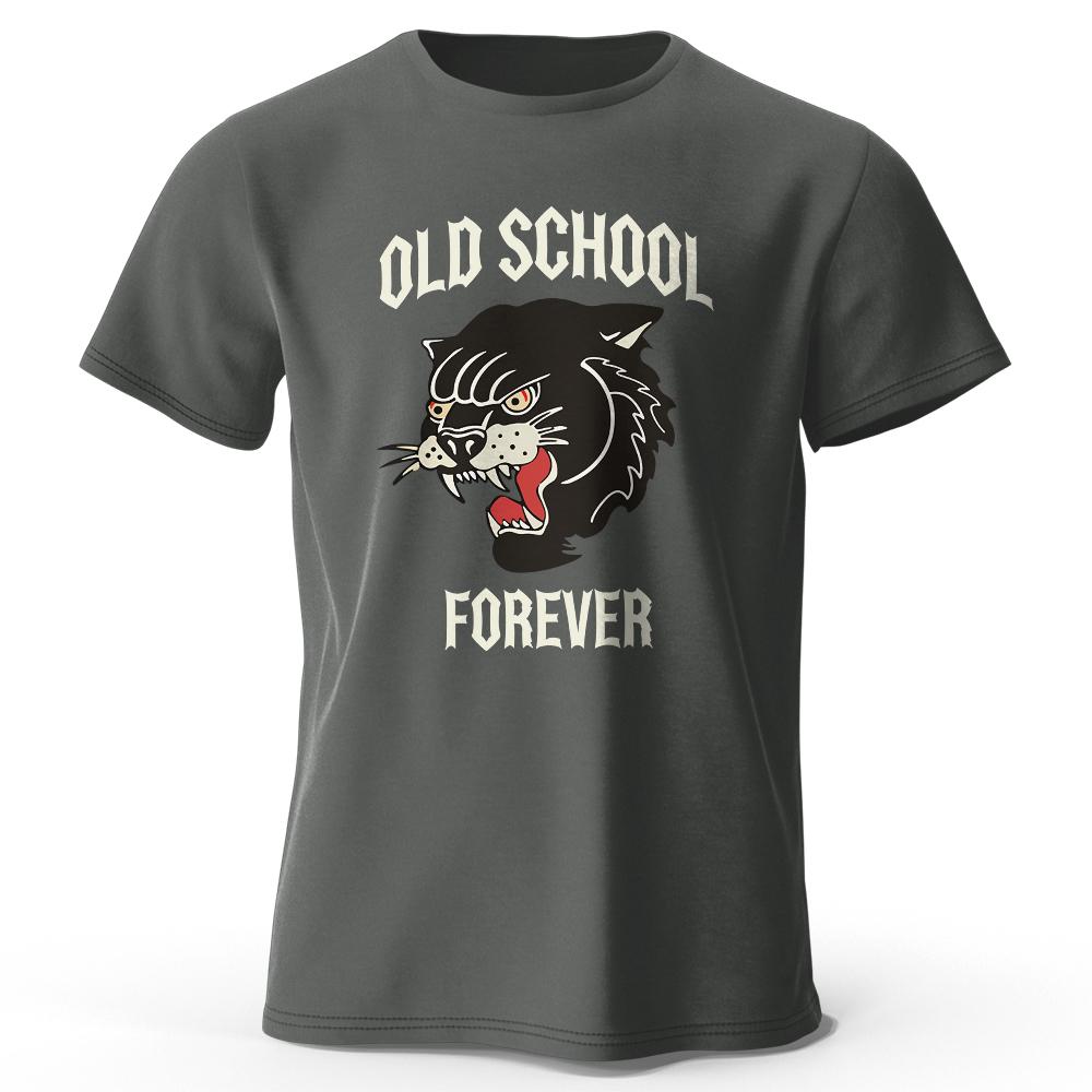 Классическая мужская футболка Old School Forever с принтом в винтажном стиле для лета, топы, футболки, уличная мода