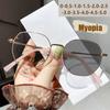 Color-Changing Anti-Blue Light Nearsighted Glasses For Female Students Without Makeup With Prescription Lenses 3125