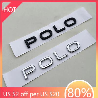 Golf 3 4 MK3 MK4 2026 Горячий Для VW VOLKSWAGEN 3D ABS Хром Черный Логотип Polo Эмблема Буквы Значок Наклейка На Задний Багажник Автомобиля Для VW Pol