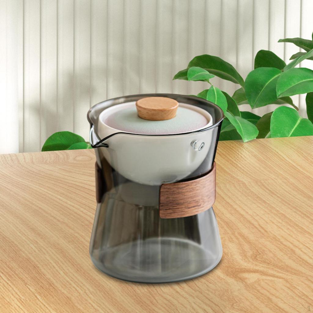 Стеклянный чайник Цветущий и рассыпной лист столовая посуда съемный портативный чайник Гун-фу